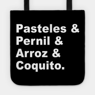 Pasteles Pernil Arroz Coquito Puerto Rican Food Tote