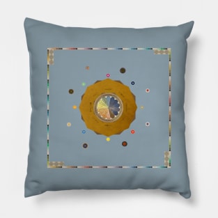 Altar Cloth - Color Wheel of the Year - Artist's Color Wheel Collage Pillow