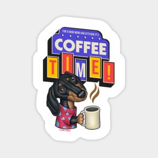 Cute Funny Doxie Dachshund Retro Coffee Magnet