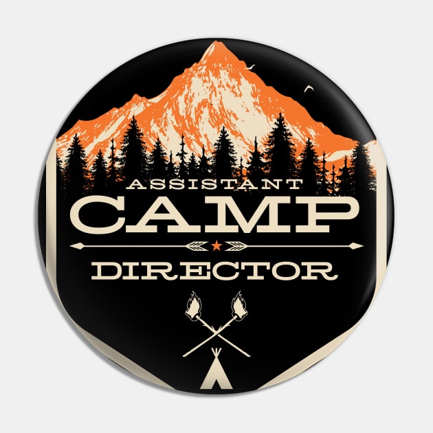 Assistant Camp Director print - Camp Staff - Camping design graphic Pin by Vector Deluxe