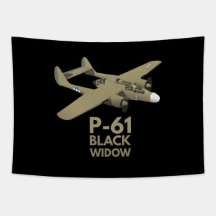 P-61 Black Widow American WW2 Airplane Tapestry