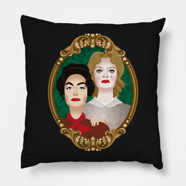 The Hudson Sisters Pillow by AlejandroMogolloArt