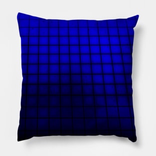 Blue grid Pillow