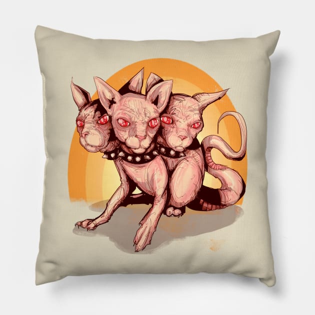 PURRberus Pillow by LVBart