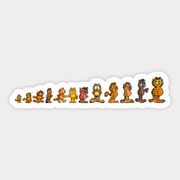 Fair Use Orang Cat funny GROW Piture - Garfield - Sticker