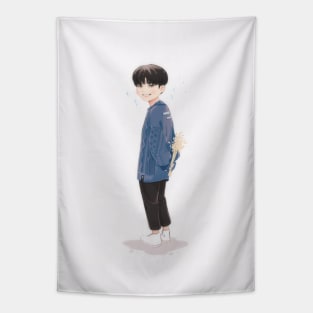 Blue Sweater Boy Tapestry