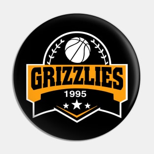 Personalized Basketball Grizzlies Proud Name Vintage Beautiful Pin