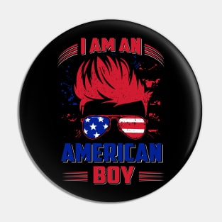 I am an American boy Pin