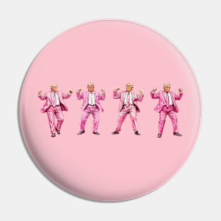 Dancing Trump Pink Funny Trump Dance Pin
