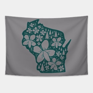 Wisconsin Floral Nature Design Tapestry