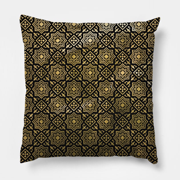 Arabic Gold pattern #2 Pillow by GreekTavern