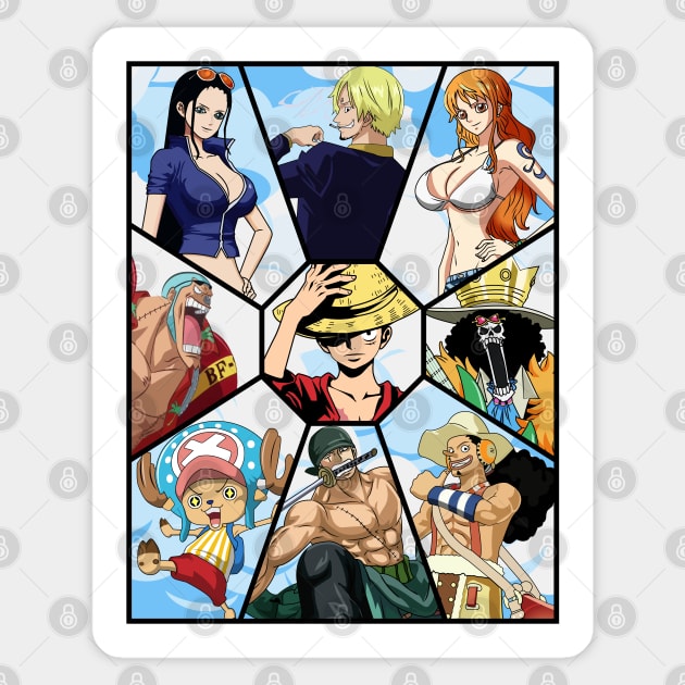 Straw Hat Pirates - One Piece Anime - Sticker