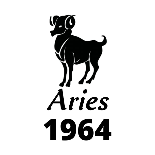 Black Aries Zodiac 1964 by Down Home Tees