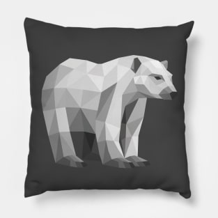 Grey Polar Bear Pillow