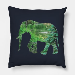 Forest Elephant Pillow