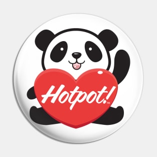 Hotpot Panda w Heart Pin