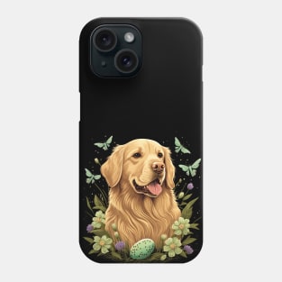 Golden Retriever happy easter day Phone Case