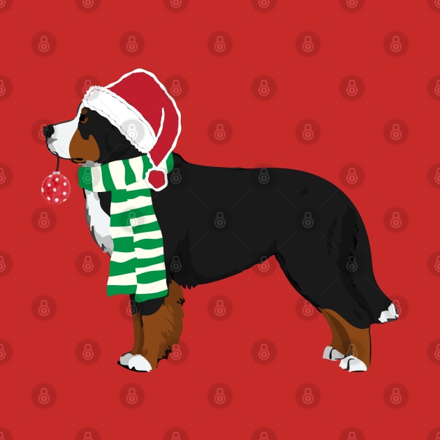 Christmas Bernese Mt Dog by EMR_Designs