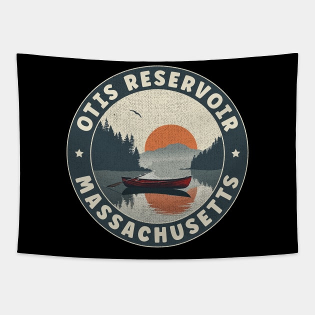 Otis Reservoir Massachusetts Sunset Tapestry by turtlestart