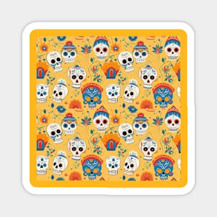 Dia de los muertos pattern Magnet