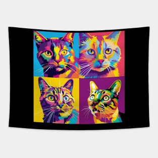 Javanese Cat Pop Art - Cat Lover Gift Tapestry