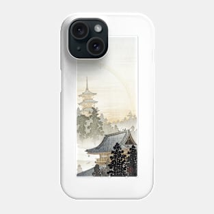 Ohara Koson Pagoda and Rainbow Phone Case