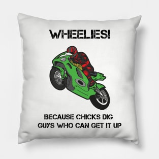 Chicks Dig Wheelies! Pillow