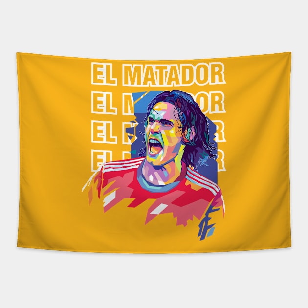 El-Matador Cavani popart Tapestry by Martincreative