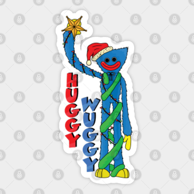 Fnf Poppy playtime christmas huggy wuggy art - Huggy Wuggy - Sticker