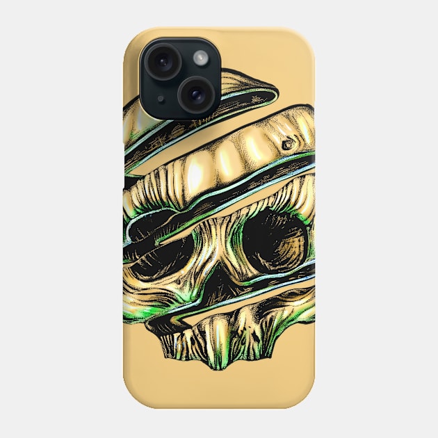 Sliced Skull Phone Case by fakeface