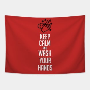 Keep Calm and Wash Your Hands Tapestry