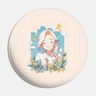 Joyful girl Pin