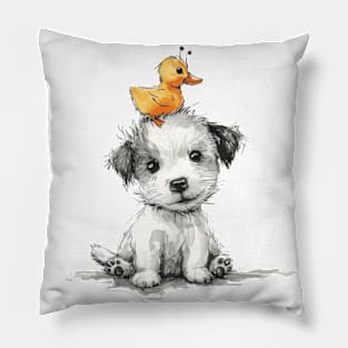 The Duckling's New Throne Pillow