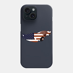 AMERICAN FLAG ON A CLASSIC CAR Phone Case