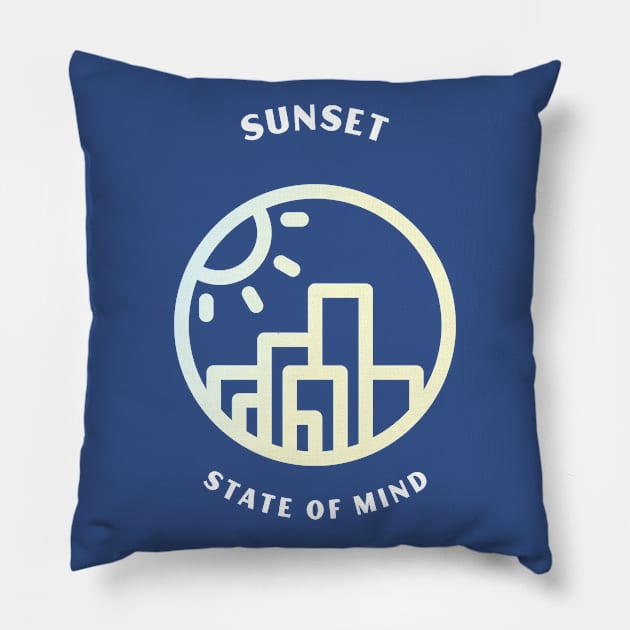 Sunset State Of Mind Pillow by soondoock