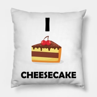 Funny Design saying I Cheesecake, Divine Dessert Delight, Cute & Decadent Cheesecake Dreams Pillow