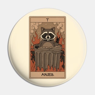 Aries Raccoon Pin