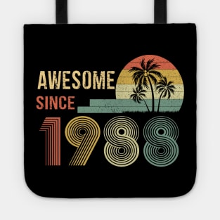 34 Years Old Awesome Since 1988 Gifts 34th Birthday Gift Tote