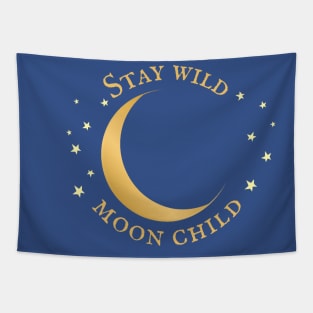 Stay Wild, Moon Child: Nature-Inspired T-Shirt Design Tapestry