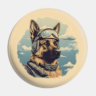 Aviator dog Pin