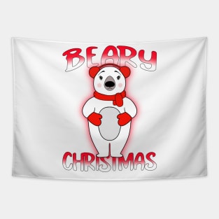 BEARY Polar Bear Christmas Tapestry