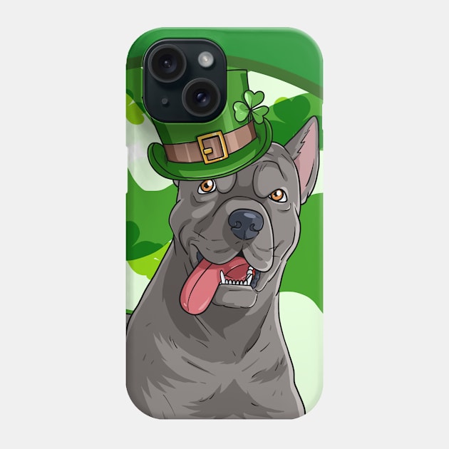 Cane Corso Dog St Patricks Day Leprechaun Phone Case by Noseking