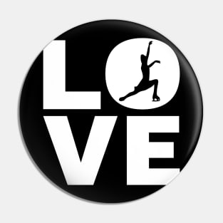 Love Figure Skating Gift For Figure Skaters Pin