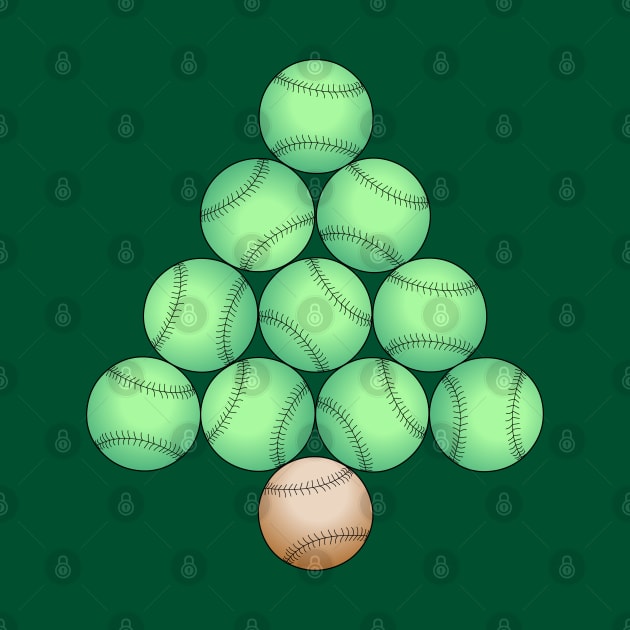 Baseball Christmas Tree by Barthol Graphics