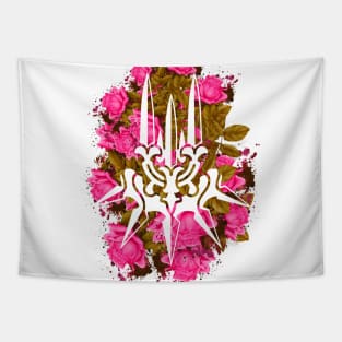 CLAN - Pink Flowers Style Tapestry