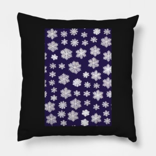 Christmas Seamless Pattern - Snowflakes #5 Pillow