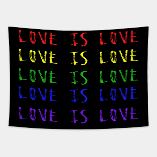 Love is Love Gay Pride Tapestry