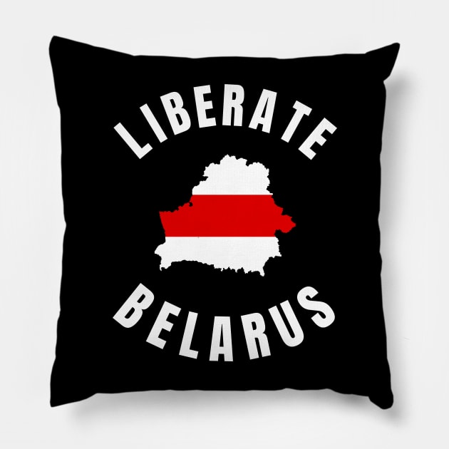 LIBERATE BELARUS PROTEST Pillow by ProgressiveMOB