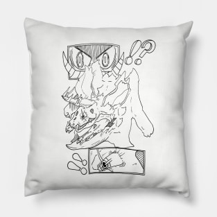 The First Clash (Black Outline) Pillow