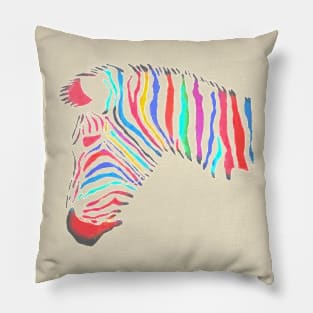 Multicolored LGBTQIA  Zebra Vector Art Pillow